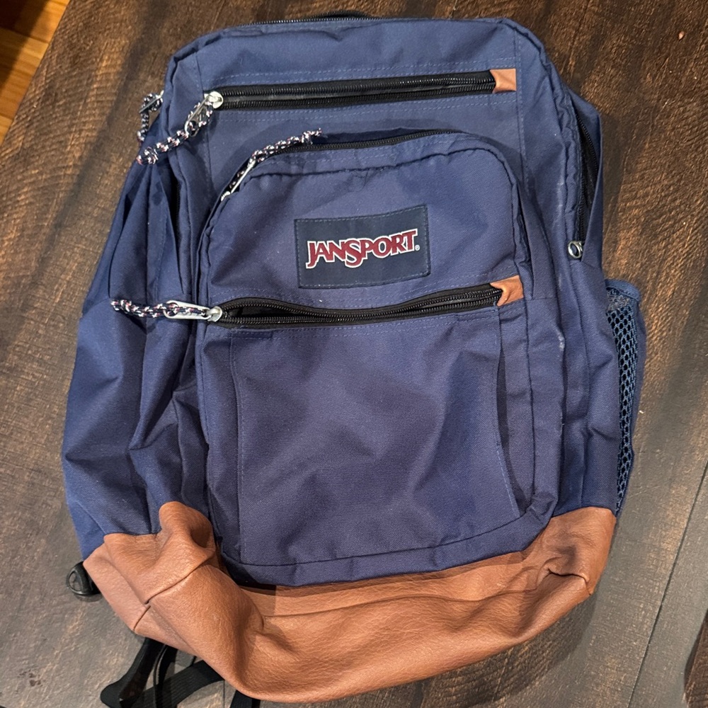 JanSport Blue and Brown Men's Backpack